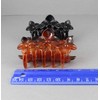 2 Black Brown hair clips plumeria flower barrette jaw claw