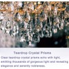 Fushing 10Pcs 1ft Teardrop Crystal Strands, Hanging Crystal Beads Chain