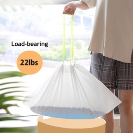 80 Count Cat Litter box Liners,Thick Drawstring Heavy Duty Replacement Waste Trash Bags Compatible with PetCove/BASTRUMI Automatic Cat Litter Box-20.5" x 17.7"