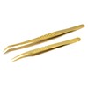 2 Pieces Dolphin Shaped Tweezers and Curved Tip Tweezers For