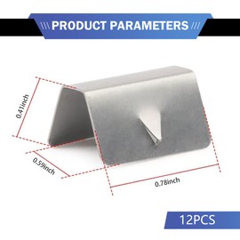 Shakas 12 PCS Car Wind Deflector Clips, Stainless Steel Wind and Rain Deflector Channel Fixed Window Clip, Modification Installation Tuning Accessory, Compatible with HEKO G3 Sned (Silver)