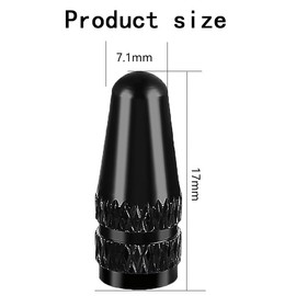 8 Pcs Bicycle Presta Valve Dust Caps Aluminum, Aluminum Alloy Tyre Valve Caps, Tire Pressure Cap, for MTB Mountain Bike Road Bike Universal The Front Cover Black