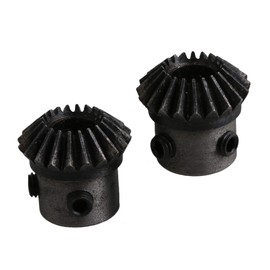 CNBTR 2pcs Mechanical Bevel Gear 8mm Hole Diameter 1 Module 20 Teeth with M5 Screws