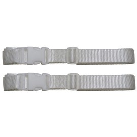 25mm Webbing Strap with Quick Release and Length-Adjusting Buckles (Pack of Two) (white, 60cm)