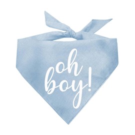 Oh Boy! Baby Announcement Dog Bandana (Baby Blue, OS 286)