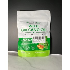 ACENTIALLABS Wild Oregano Oil 6,000mg with Black Seed Oil - 120 SOFTGELS