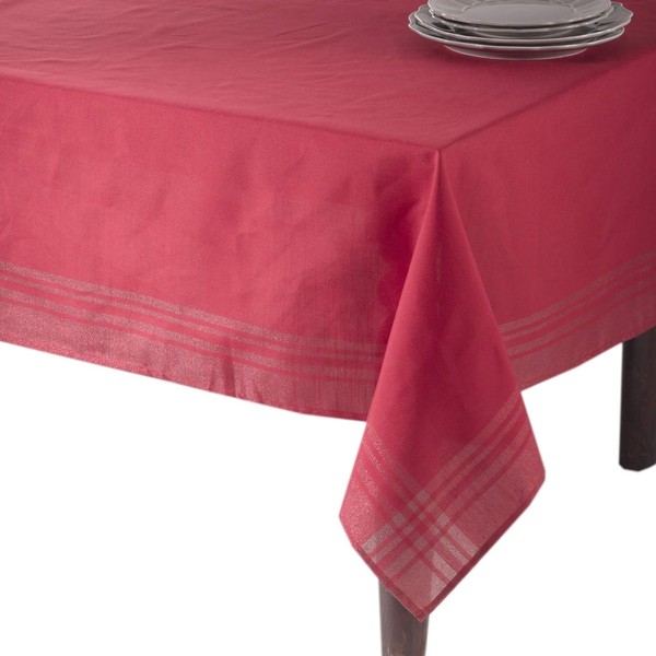 Fennco Styles Iridescent Design Plaid Tableclothh - 3 Sizes (65"x104")