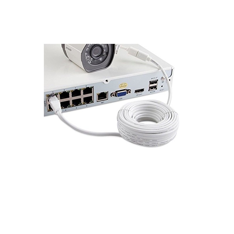 Zmodo W-USB015 50ft Network Cable for sPoE NVR Kit with