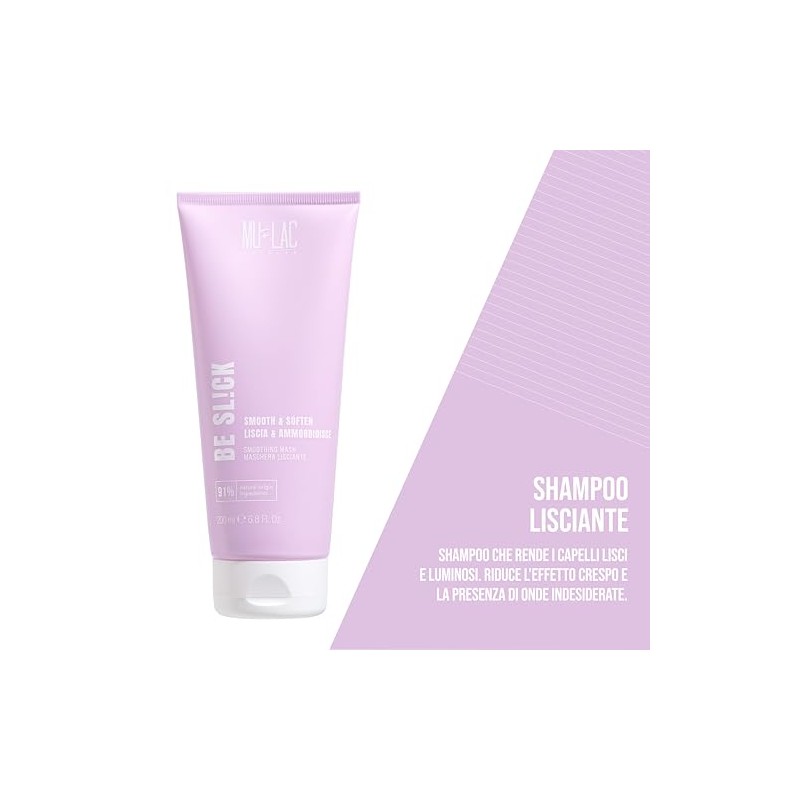 MULAC | BE SL!CK Smoothing and Softening Shampoo with Anti-Frizz