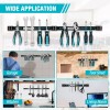 DURATECH 4 Pack 12" Magnetic Tool Holder Strip Heavy Duty