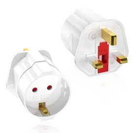 HITRENDS Travel Adapter (White-2PCS)