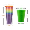 Nanxin 8-Piece Plastic Drinking Cup Set, Reusable Plastic Cup Set