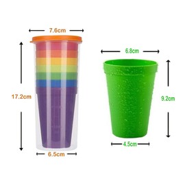 Nanxin 8-Piece Plastic Drinking Cup Set, Reusable Plastic Cup Set for Party, Camping and Travel