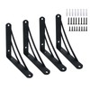 Z Metnal Decor Shelf Brackets, Matt Black Triangle Shelving Brackets,
