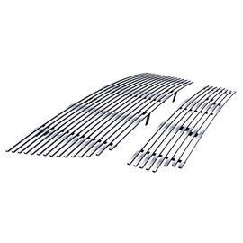 APS Compatible with Ford Expedition 2003-2006 Main Upper Lower Bumper Stainless Steel 8x6 Billet Front Grill Grille Insert Combo S18-C39978F