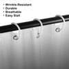 Lollanda Shower Curtain, Gradient Gray Shower Curtains with Strong Hooks,
