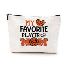 Basketball Mom Funny Makeup Bag Basketball Gifts Basketball Accessories Cosmetic Bag Basketball Stuff Basketball Team Gifts for Mom Women Her Basketball Lovers Coach Player Mother Christmas Birthday