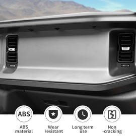Linskip Dash Vent Insert Covers Compatible with Ford Bronco 2025 2024-2021, Air Vent Knob Trim Kit for Ford Bronco Interior Accessories(White)