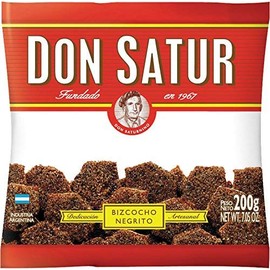 Don Satur Bizcochos Negrito 200 grs. 15 PACK | Brown Sugared Crackers 15 PACK 7.05 oz. each.