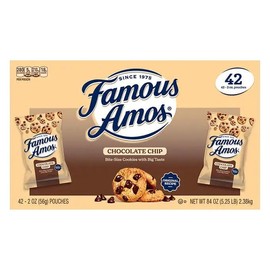 Asherpro Famousamos Chocolate Chip Cookies, Famous Cookies, Chocolate Chips Cookies, Famous Cookies Individual Packs,2 oz., 42 pk.