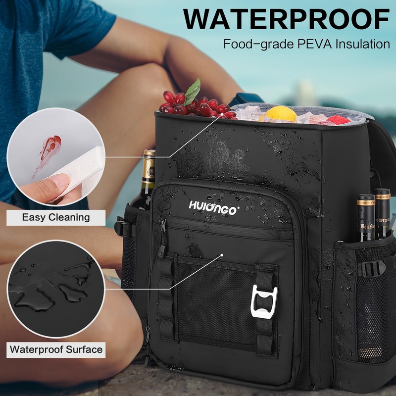 Hulongo Large 52cans Waterproof Insulated Cooler Backpack for Men &