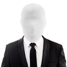 Hyack Realistic Mask, Disguise Mask, Headpiece, Masquerade, Unisex, Stage, Event (White 2 Pieces)