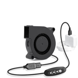 GDSTIME 50mm x 15mm 5V DC USB Cooling Fan, Exhaust Fan, Mini Blower, Desktop Fan, DIY Fan, Multi-Purpose Fan, Adjustable Airflow, 3 Levels of Air Flow Control