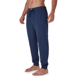 DOCKERS - Pantalones de pijama para hombre, ligeros, informales, para dormir, para hombre, Azul marino jaspeado, Small