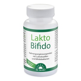 Lakto Bifido Dr. Jacob's Capsules Pack of 90 Capsules | Guaranteed 5 billion live germs per capsule, suitable for histamine intolerance (HIT), without yeast and gluten, 90 servings