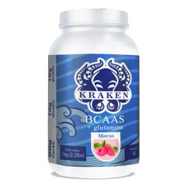 Aminoácidos Bcaas  Glutamina Kraken 1kg 100 Servicios                                                                                                 