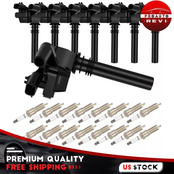 Revi_Proauto 8 Ignition Coil & Iridium Spark Plug For 2003-2005