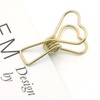 100pcs Binder Clips Heart Style Long Tail Shape Metal Iron
