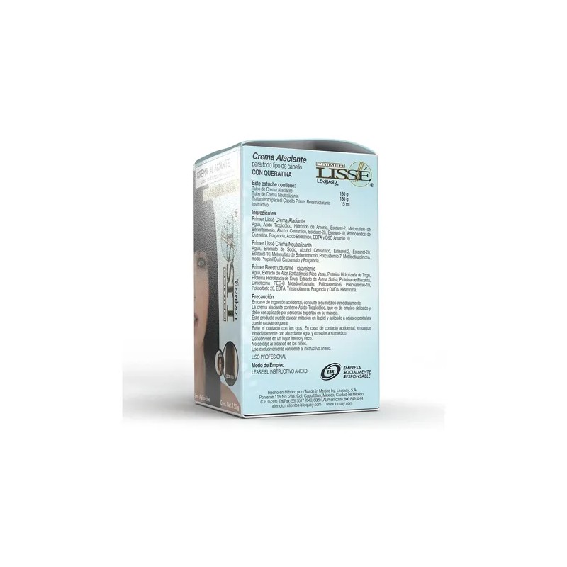 Lissé Loquay Crema Alaciante Permanente Cabello Con Queratina Sin Formol