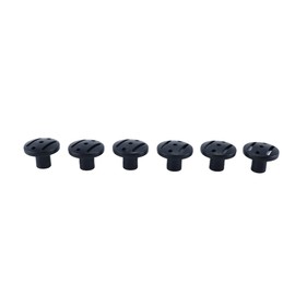 Orivin 6 Pieces Tarpaulin Pole End Caps for Tent Poles, End Puncture Design Support Poles for Camping Tarpaulins, ABS Support Poles for Boat Covers, Camping Tent, Black