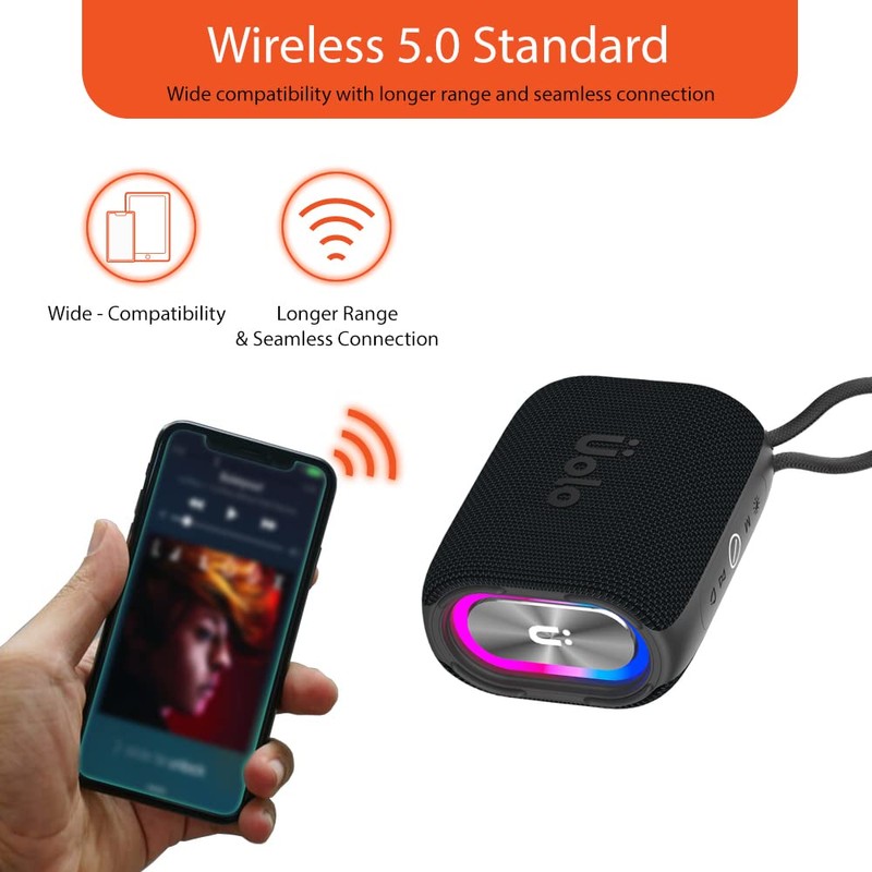 Uolo Pulse GloWave Mini Wireless & FM Radio Speaker[8W] Stereo