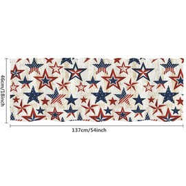 4th of July Stars Stripes Valances for Windows,American Flag Curtains Independence Day,Patriotic Curtains Valances Rod Pocket for Kitchen Windows Farmhouse Living Room Bathroom Decor 54"x18"
