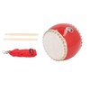 Kids Chinese Drum Plastic Sheepskin Maple Wood Red Color Children