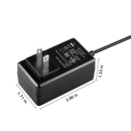 XMHEIRD 4ft Small AC DC Adapter for Lacie D2 Quadra 5Tb External HD 9000481u LAC9000481U Power Supply Cord Cable PS Charger