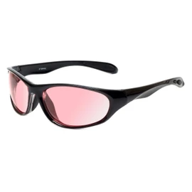 Calabria FL-41 Pink Tinted Glasses Light Sensitivity Outdoor Indoor Migraine Sunglasses FL41 Fluorescent Polarized/Non-Polar