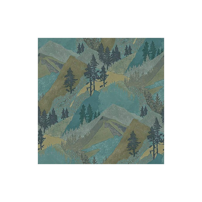 Chesapeake 3118-12632 Range Green Mountains Wallpaper