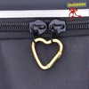 [MUNKEES] Heart Shape Carabiner, Key Chain, Aluminum Alloy, Backpack, Bottle