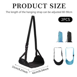 Pack of 2 Footrest Airplane, Footstool Foot Hammock, Portable Travel Footrest, Height Adjustable Footrest, Travel Accessories, Foot Rests Hammock, for Office, Dorm, Aeroplane Relaxation