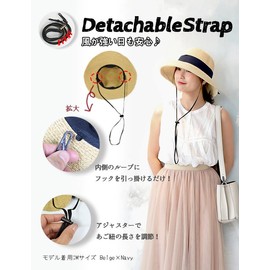 DreamHats Straw Hat (With Folding Button) Interior Size Adjustable, UV Protection, Straw Hat, black