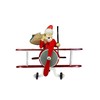 Kaladia Wooden Incense Smoker Figurine, Santa Claus on a Plane,