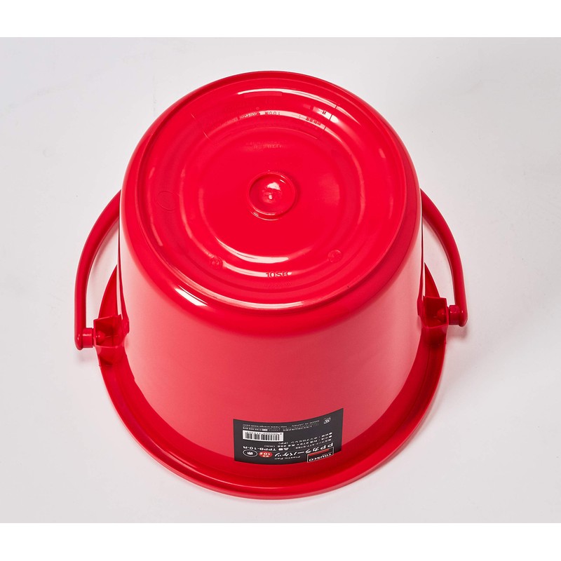 TRUSCO(トラスコ) PPカラーバケツ 10L 赤 TPPB-10-R