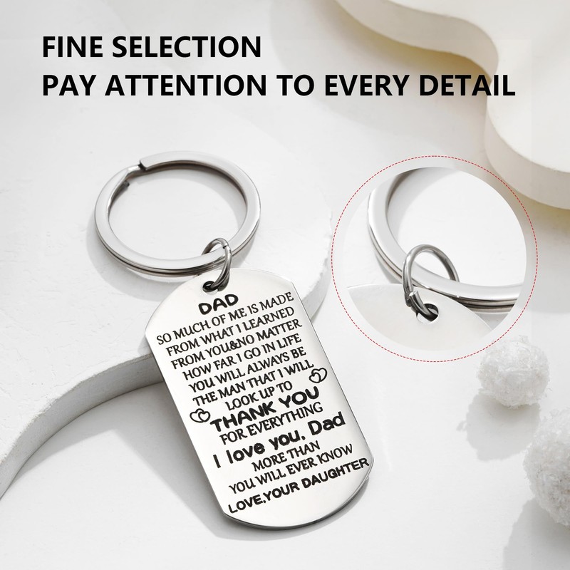 BLThing Dad Gifts from Daughter - Keychain for Dad Father's