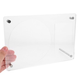 TEHAUX Acrylic CD Holder Stand, Clear Photocard Display Holder Album Standing Display Easel Stand for Kpop Photocard Baseball Basketball Card Display