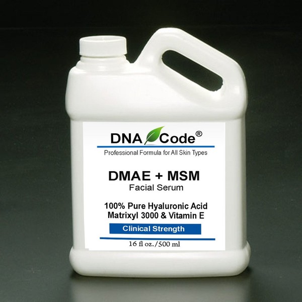DNA Code-Professional DMAE+MSM Firming Serum, 100% Pure Hyaluronic Acid +Matrixyl 3000