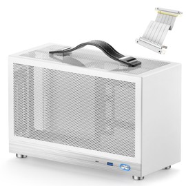 S300 - Gaming Case - Front I/O USB 3.0 Type - C Port - SFX Power Supply 100-130mm -Cable Management System - luminum Mini-ITX Motherboard Small Portable for PC (PCIe 3.0 16X Riser Cable)