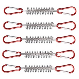 GANAZONO 1set Tent Wind Spring Buckle High Toughness Camping Rope Tensioner with Pegs for Windproof Stability Protection